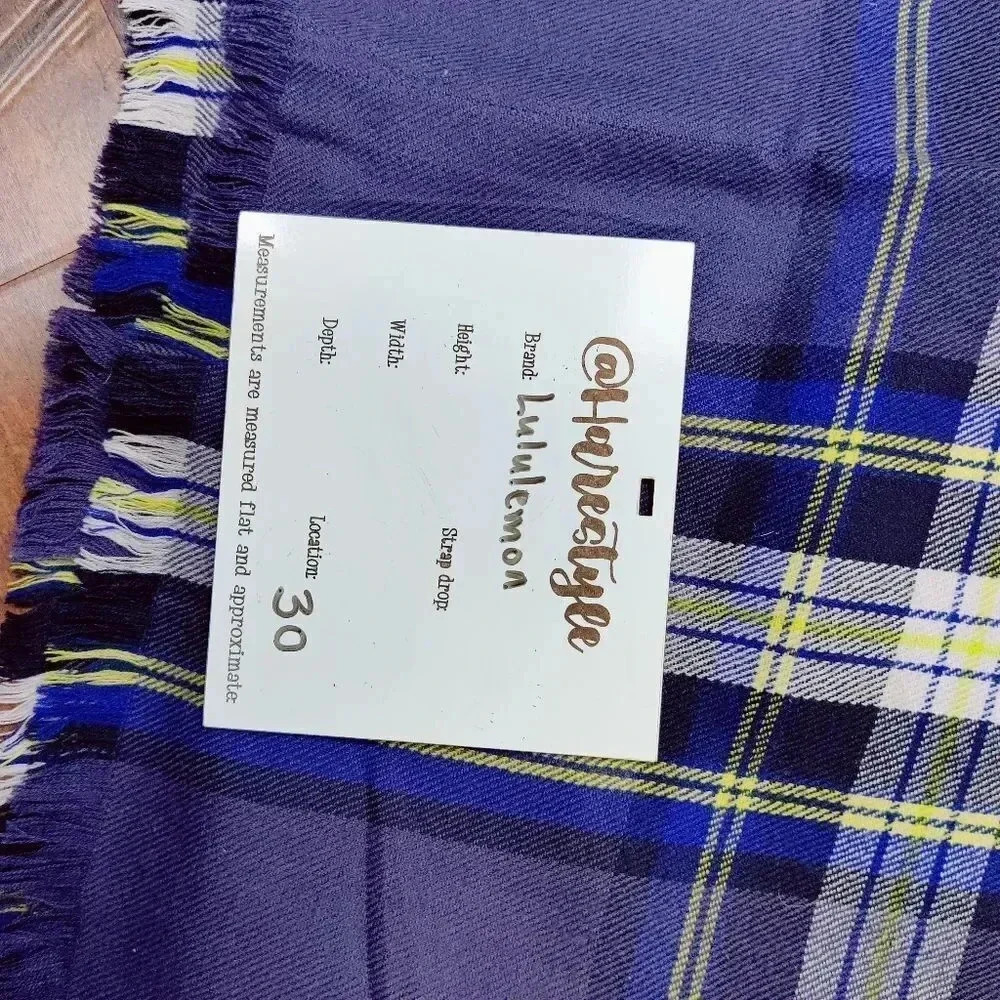 lululemon navy plaid wrap - Picture 11 of 12